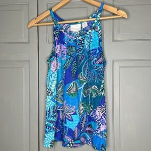 Cynthia Rowley 100% Linen Tropical Tank Top Blouse Size medium